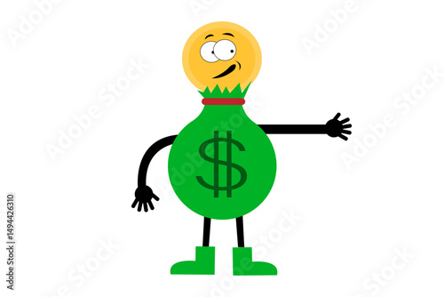 money sack characters shaking hands