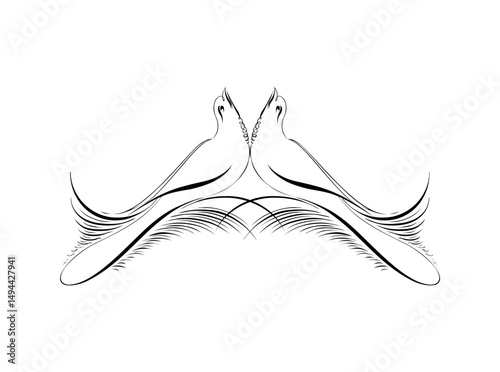 Download Two Birds Logo & Icon SVG – Elegant Pair of Birds Vector Design for Branding, Nature, and Love Themes