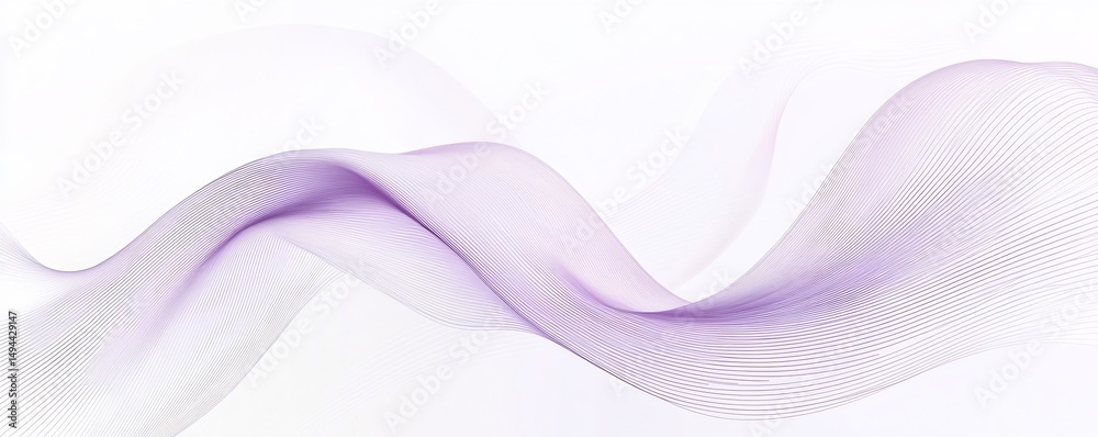 Fototapeta premium Delicate Flow Abstract Wave of Lavender Dots Subtle Gradient Airy Texture Minimalist Clean Design