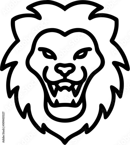 Cartoon lion and man faces with angry expressions, cute and funny character design, Halloween-themed with monster and skull elements