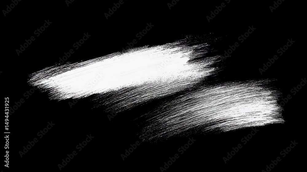 Abstract White Brush Strokes on Black Background - Texture Overlay Abstract White Brush Strokes on Black Background - Texture Overlay