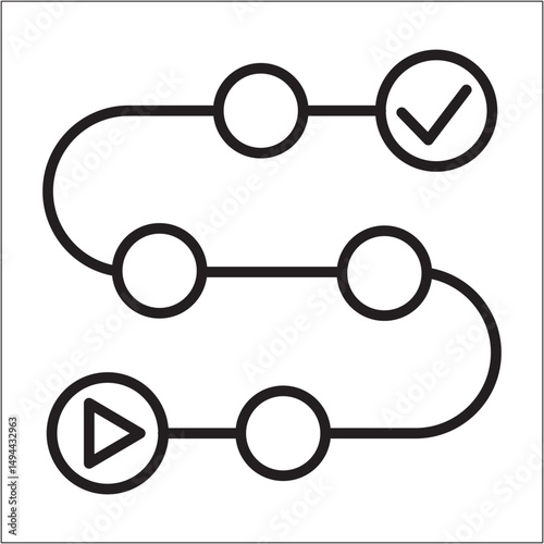 Progress icon. Stages or phases process icon. Icon symbol of strategy, setting, progression. Vector illustration.
