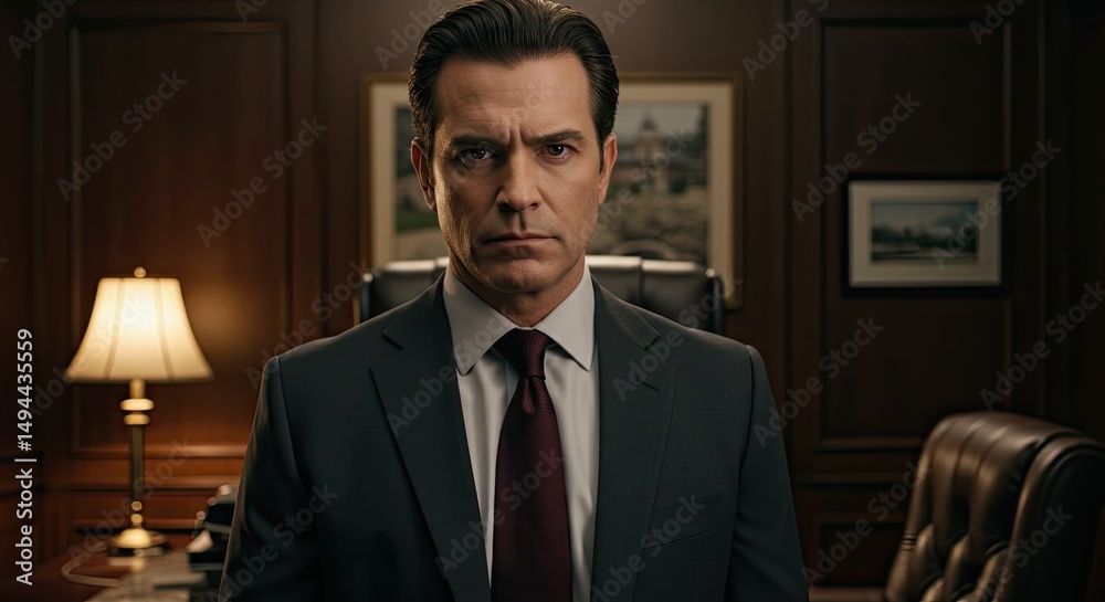 Fototapeta premium Serious man in business suit
