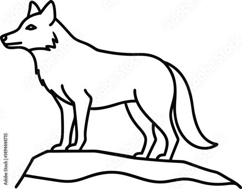 vector illustration of wolf