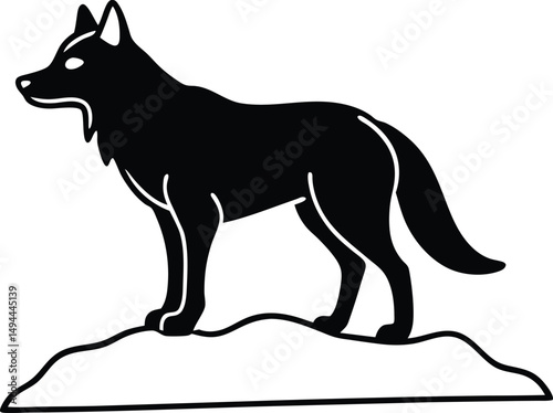 wolf black and white