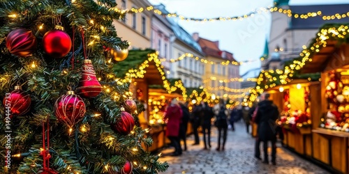 Enjoy the charm of traditional holiday decorations during the Christmas season.