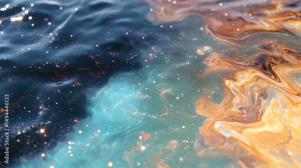 Fototapeta premium Abstract water surface colors