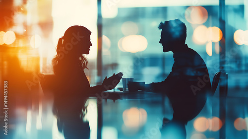 Business Collaboration and Teamwork in Modern Office Setting