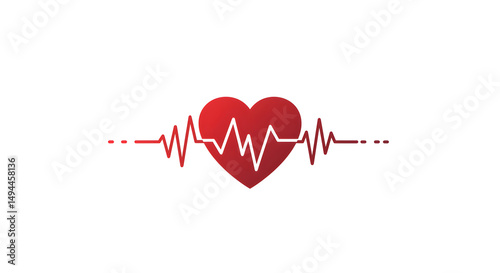 Heart Health: ECG Heartbeat Graphic