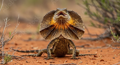 Frilled Lizard in Australian Outback