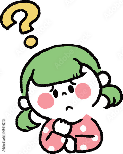 疑問を持つ女の子
