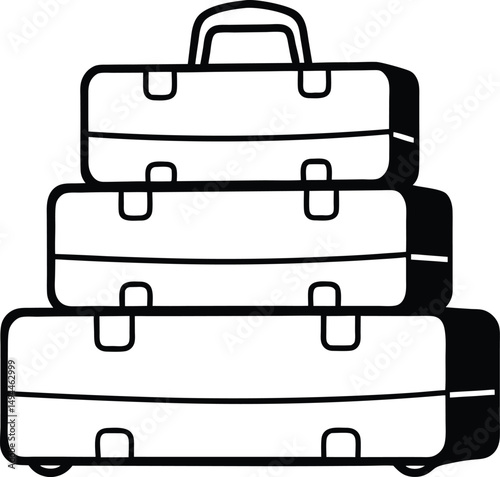 black briefcase vector illustration