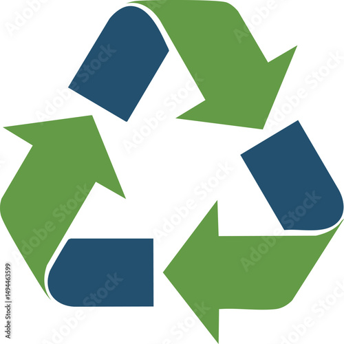 recycle symbol on a white background