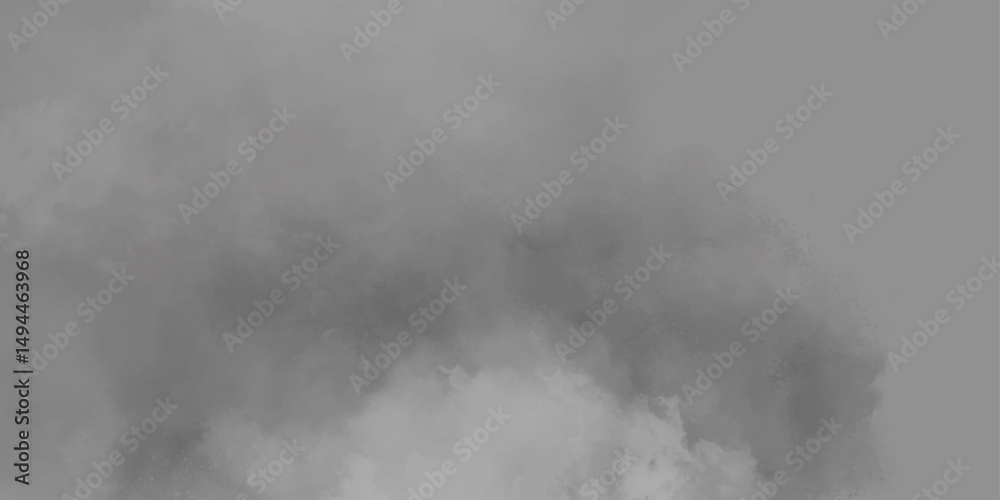 Abstract ash cloud and smoke texture in dark background. White Black fog effect transparent smoke isolated dark dramatic sky with black stormy clouds. Grunge creative and becorative fractal somke art