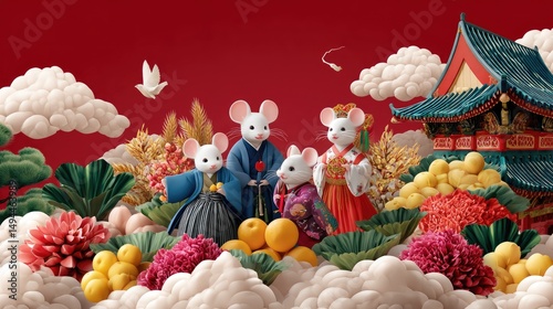 Celebrating Auspicious Design for Year of the Mouse with Vibrant Colors