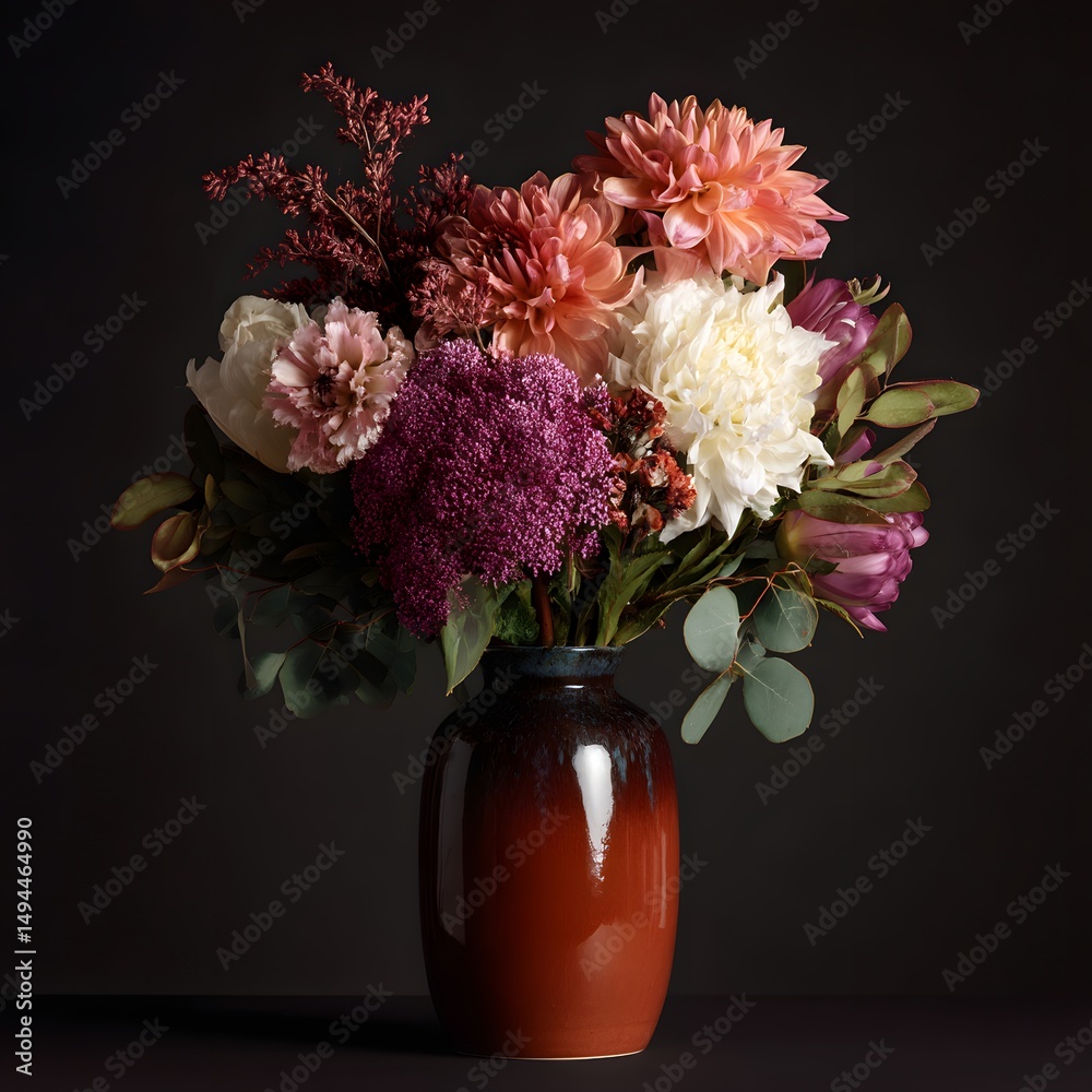 Fototapeta premium Elegant Floral Arrangement in Vase