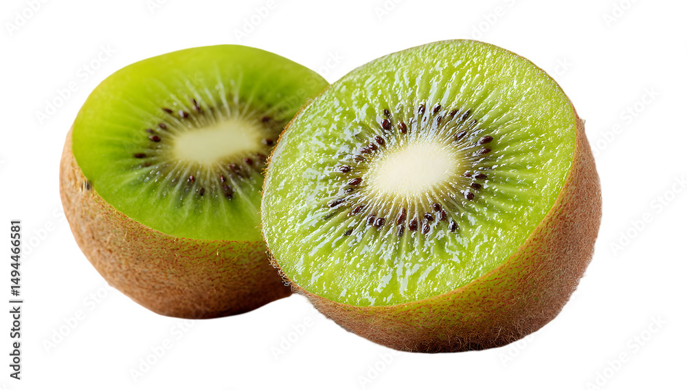 Fototapeta premium Cut kiwi halves fruit food still life