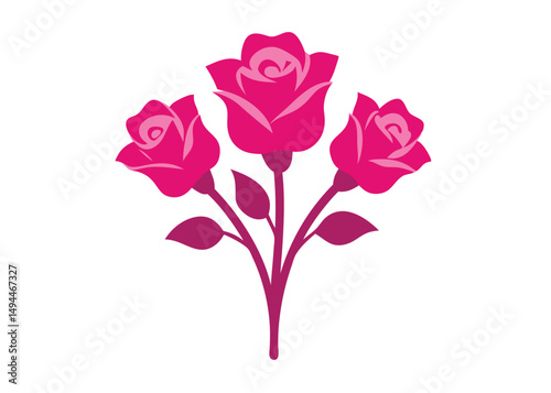 beautiful-bouquet-of-pink-roses--silhuette--vector.eps