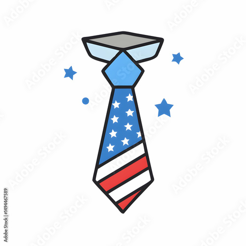 Patriotic Tie: 4th of July Clipart