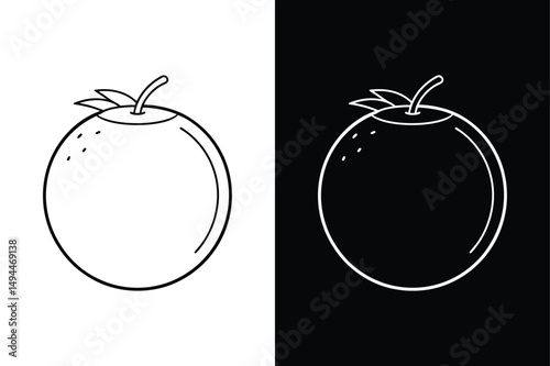 Coconut Line Art Vector. Minimalist Icon for Coconut Water Designs