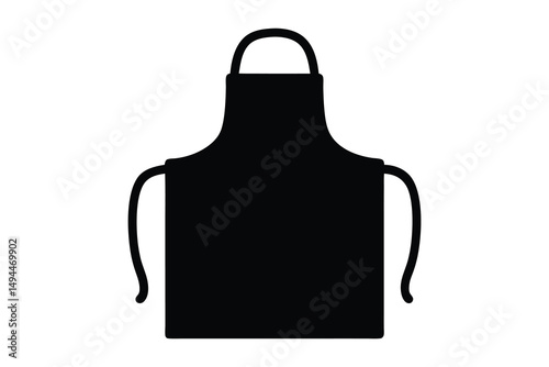 Apron silhouette vector, Silhouette of kitchen apron vector illustration, Apron icon vector