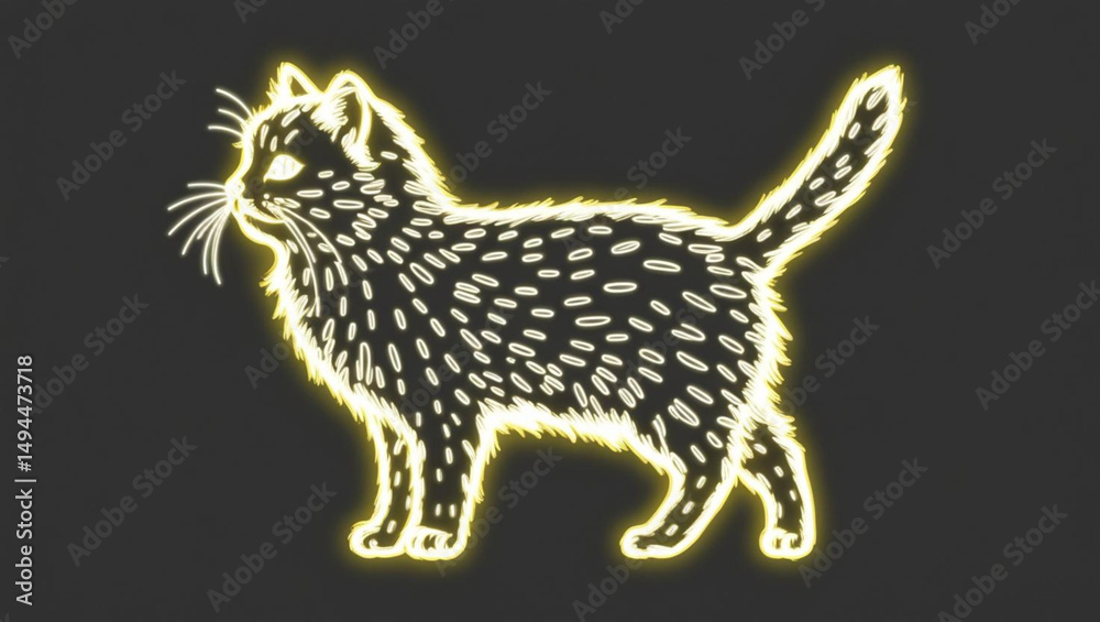 Obraz premium vector illustration of a cat