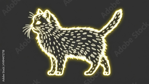 vector illustration of a cat