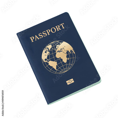 Isolated Us Passport On White Background For Travel And Identification