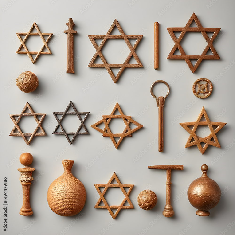 star of david, magen david, medieval - hexagram star of david, magen david, medieval - hexagram