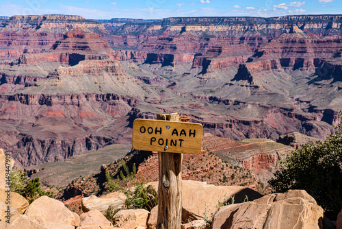 View of the Grand Canyon from Kaibab Trail at OOH-AAH Point.