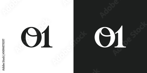 Number 01 Logo Design