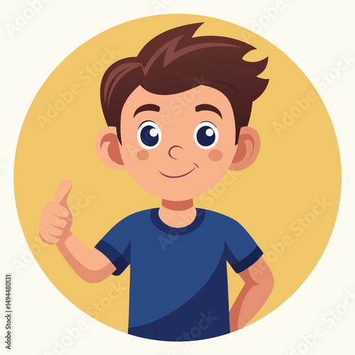 Showing a Thumbs Up Gesture Signifying Approval or Agreement 