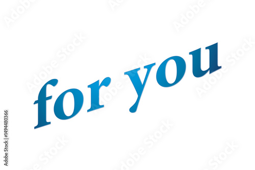 For You（あなたへ）の、シンプルでよく目立つロゴマーク
