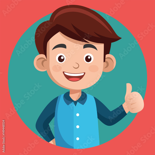 Showing a Thumbs Up Gesture Signifying Approval or Agreement 