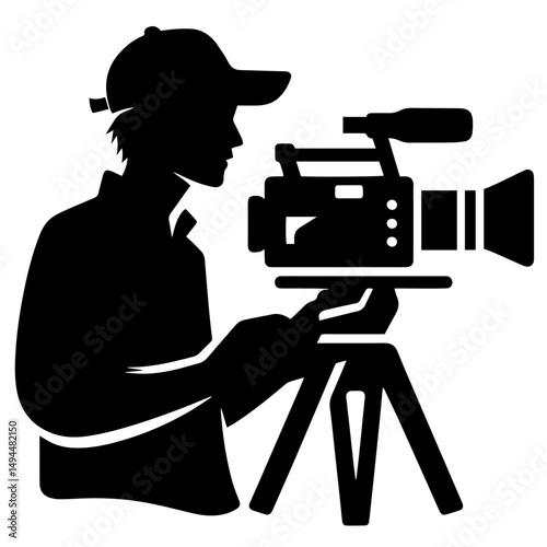 Clean black and white vector silhouette 