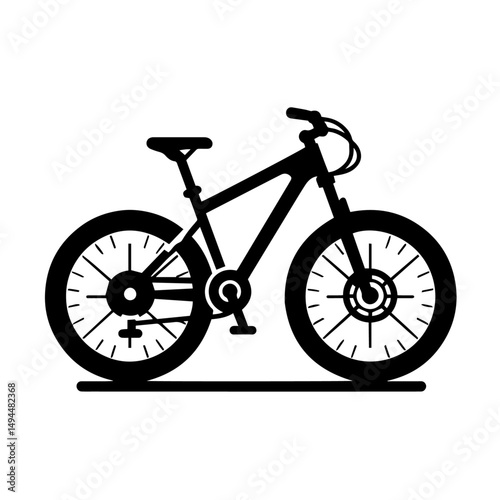 Clean black and white vector silhouette 