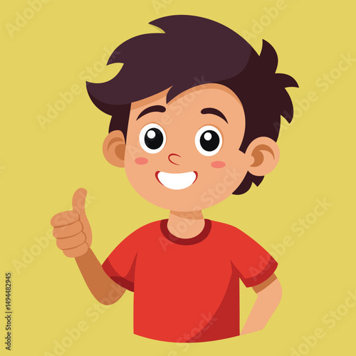 Showing a Thumbs Up Gesture Signifying Approval or Agreement 