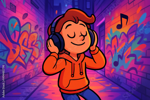 Dancing to the Beat in a Colorful Setting