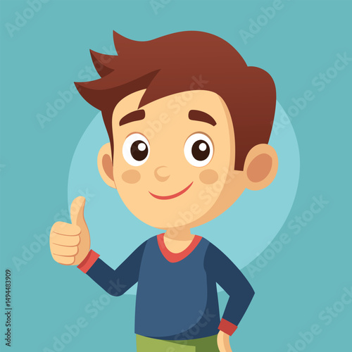 Showing a Thumbs Up Gesture Signifying Approval or Agreement 