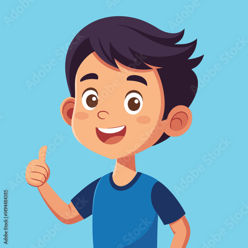 Showing a Thumbs Up Gesture Signifying Approval or Agreement 