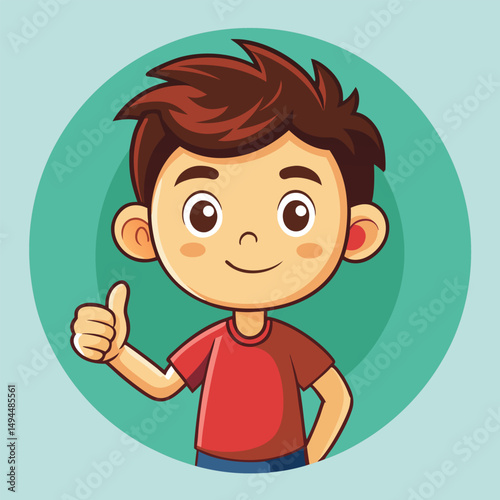 Showing a Thumbs Up Gesture Signifying Approval or Agreement 