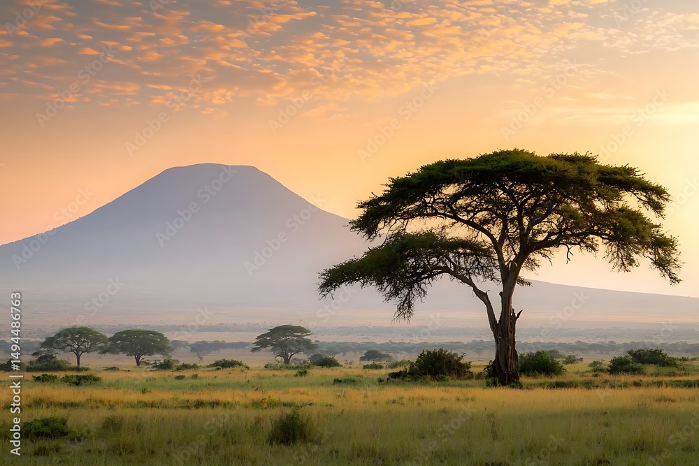 Obraz premium Serene African Sunrise