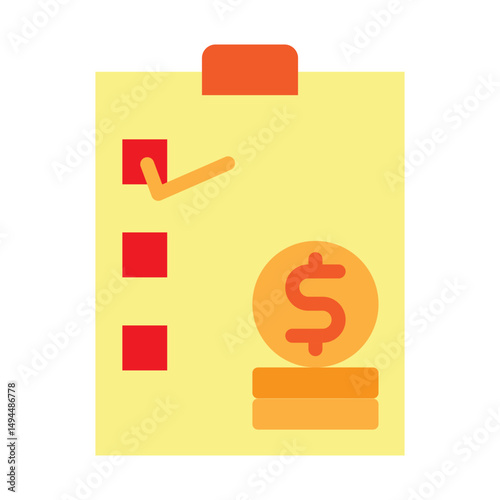 Budget Plan  Vector Flat Icon Design