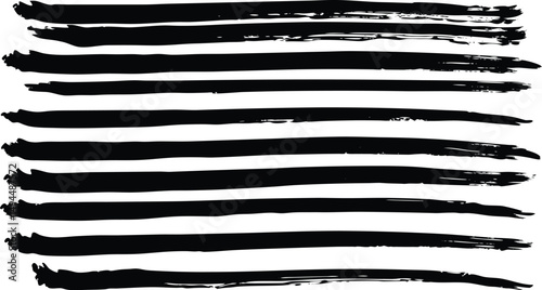 paint brush line set vector calligraphy