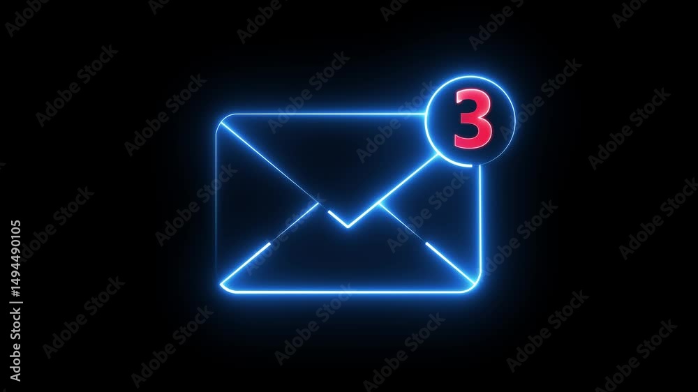 envelope icon in screen.New messages counter. message alert, upcoming notification, Sending mail sign, Email icon with symbol, connection and abstract with sign and notification.