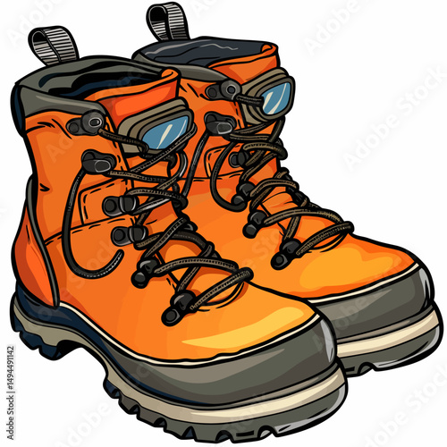 Vector illustration of a boots 