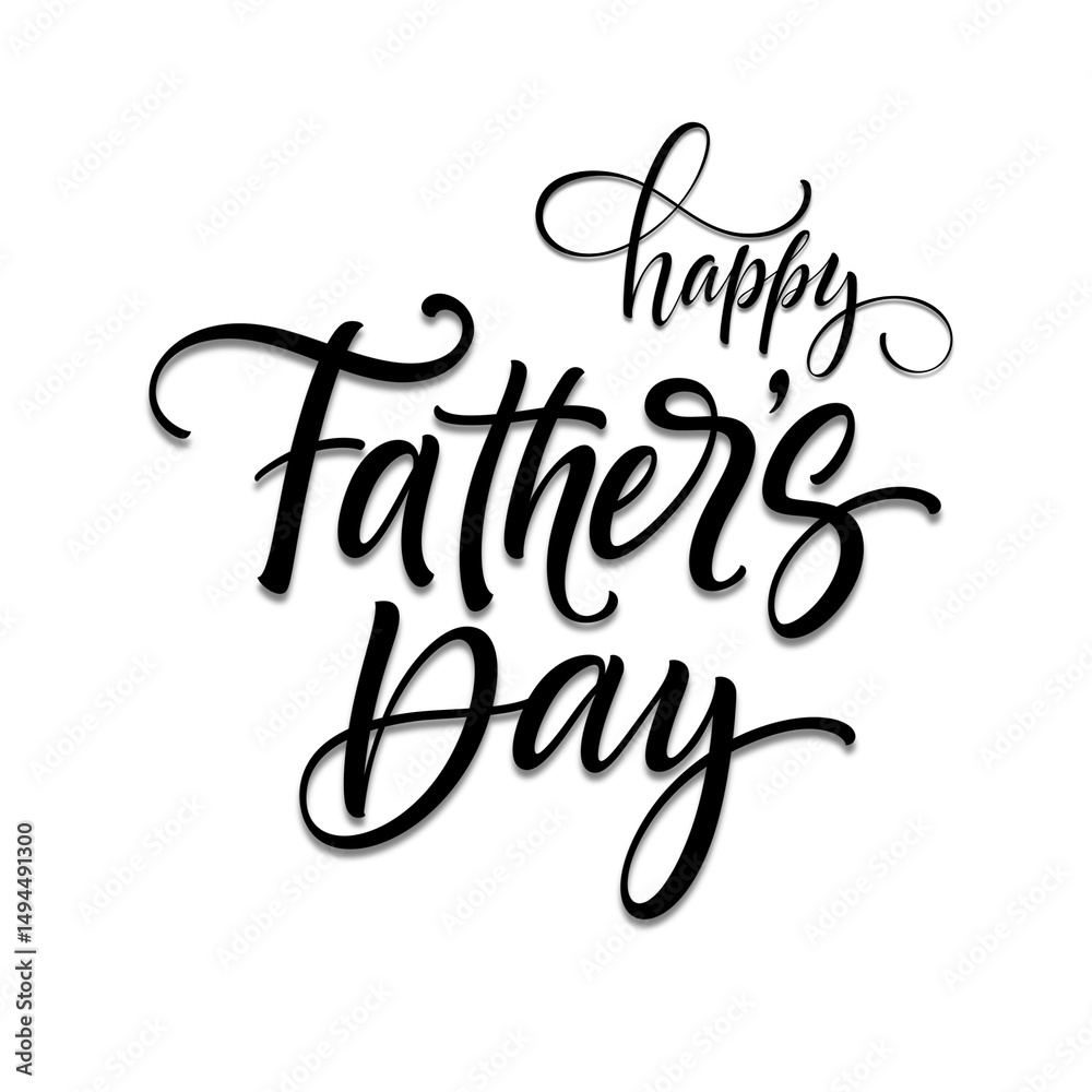 Fototapeta premium Happy father's day text