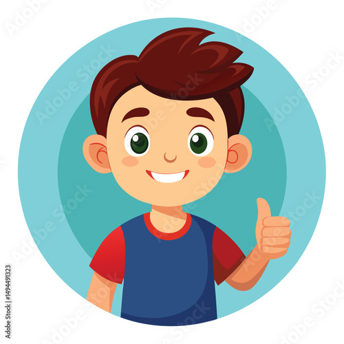 Showing a Thumbs Up Gesture Signifying Approval or Agreement 