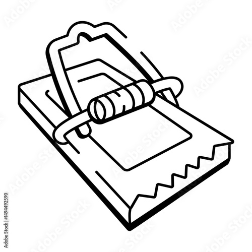 A doodle style icon showing a pirate-style hidden trap
