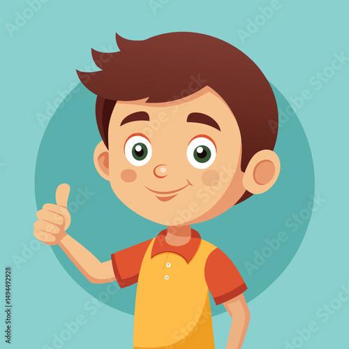 Showing a Thumbs Up Gesture Signifying Approval or Agreement 